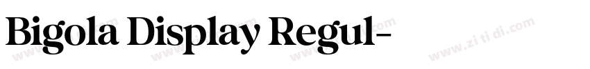 Bigola Display Regul字体转换